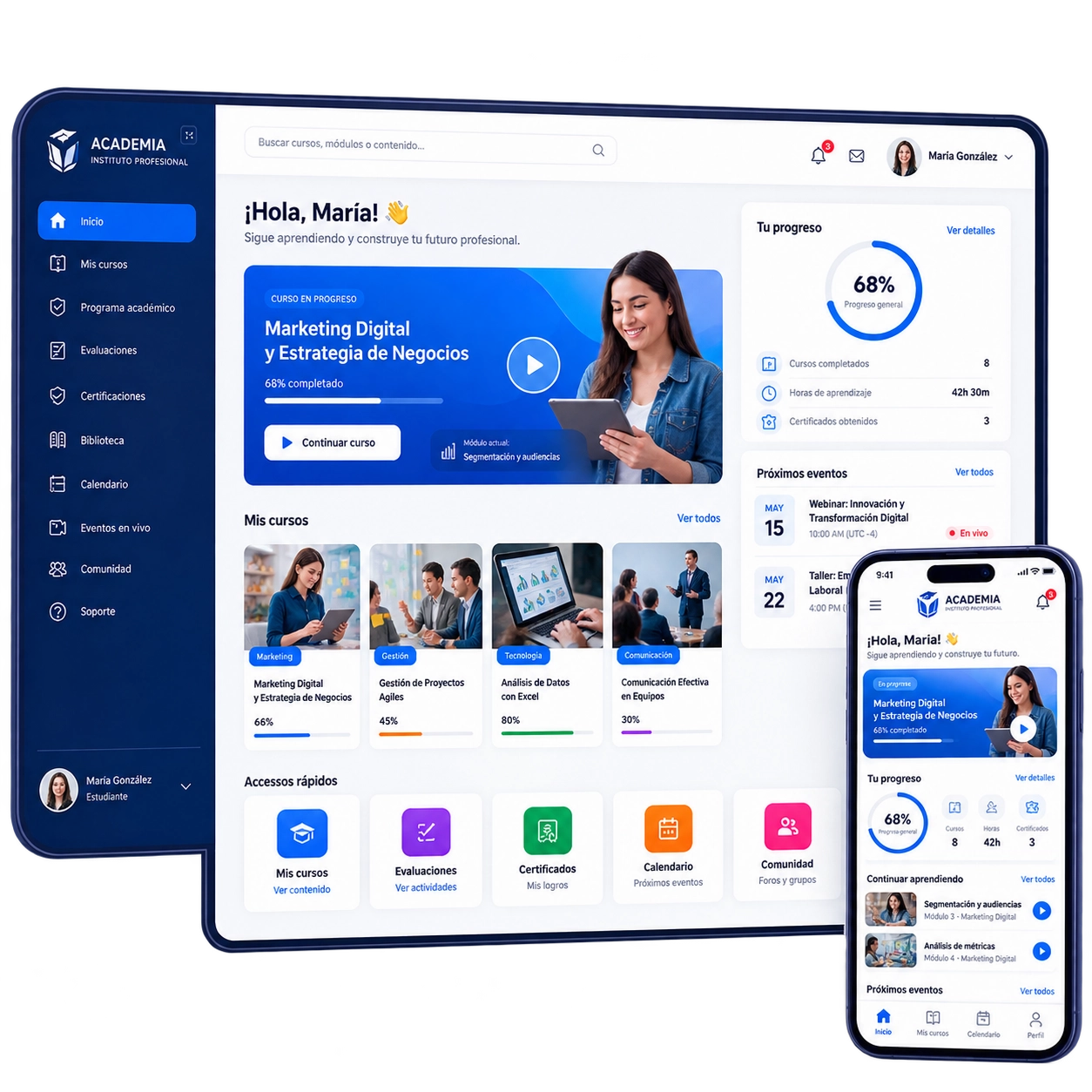 Plataforma eLearning DT para Institutos